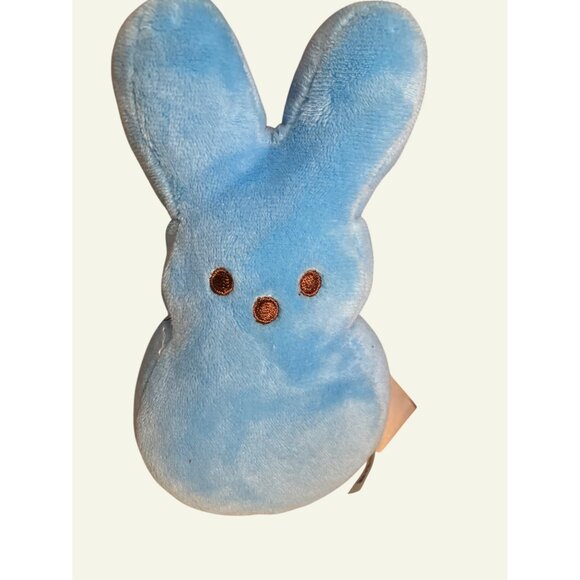 Plush Peeps Bunny Set Blue  Pink 6" Tall Soft Polyester Kids Toy Or Decor - Picture 3 of 8